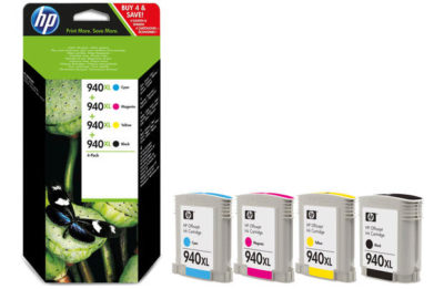 HP 940XL Black/Tri Colour Ink Cartridge Pack.